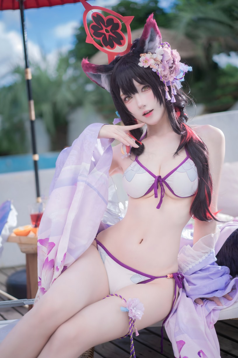 阿包也是兔娘 NO.107 蔚蓝档案 狐坂若藻 水着